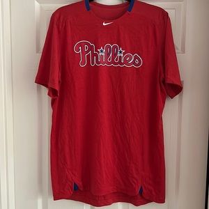 Red Nike Dri-Fit Philadelphia Phillies T-Shirt